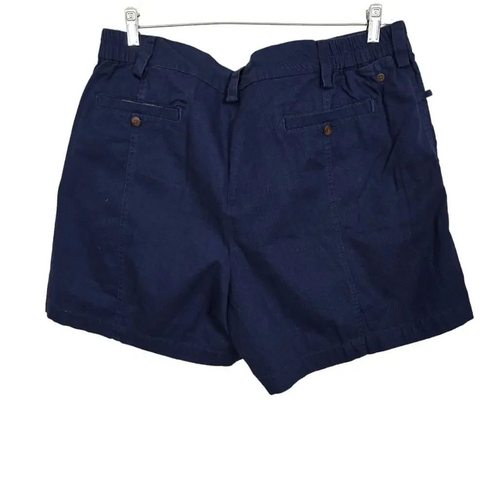 The Territory Ahead Men’s Navy Canvas Shorts XXL Cotton Flat Front Hiking Golf